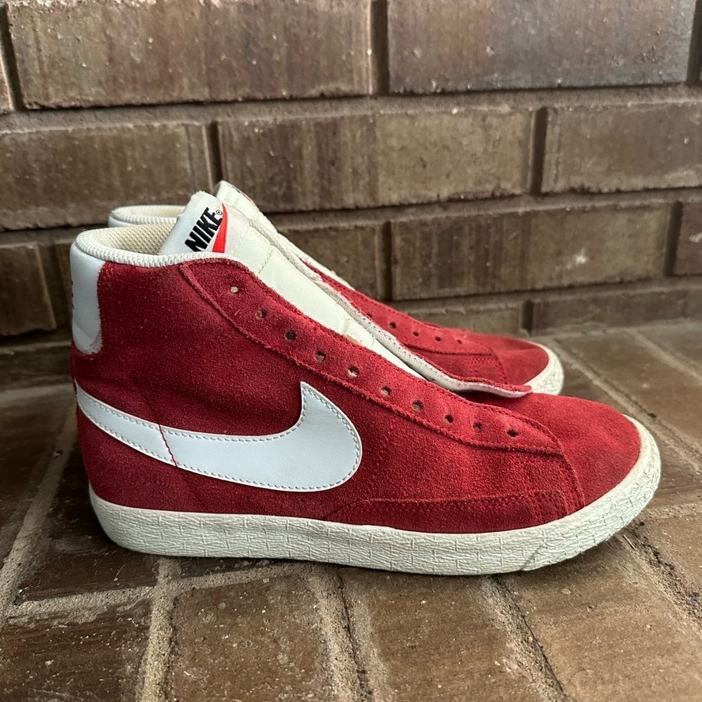 Red Suede Nike Blazers 5.5Y